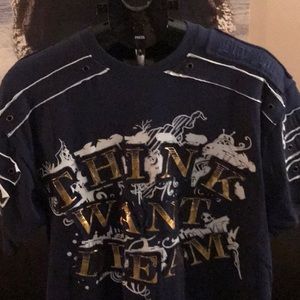 Vintage 2008 Blue Blac Label T- Shirt for sale.